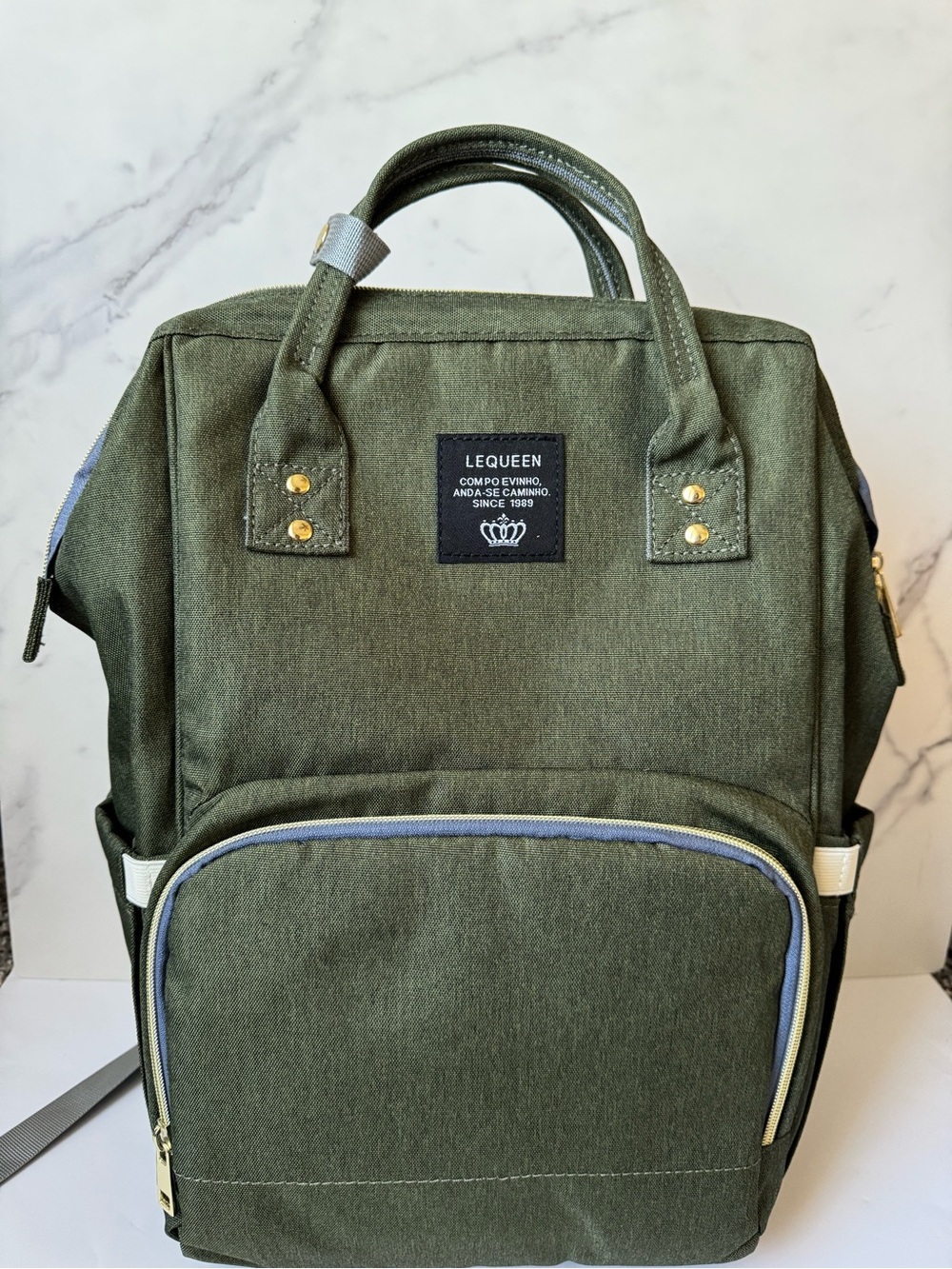 Olive Green Baby Bag Backpack